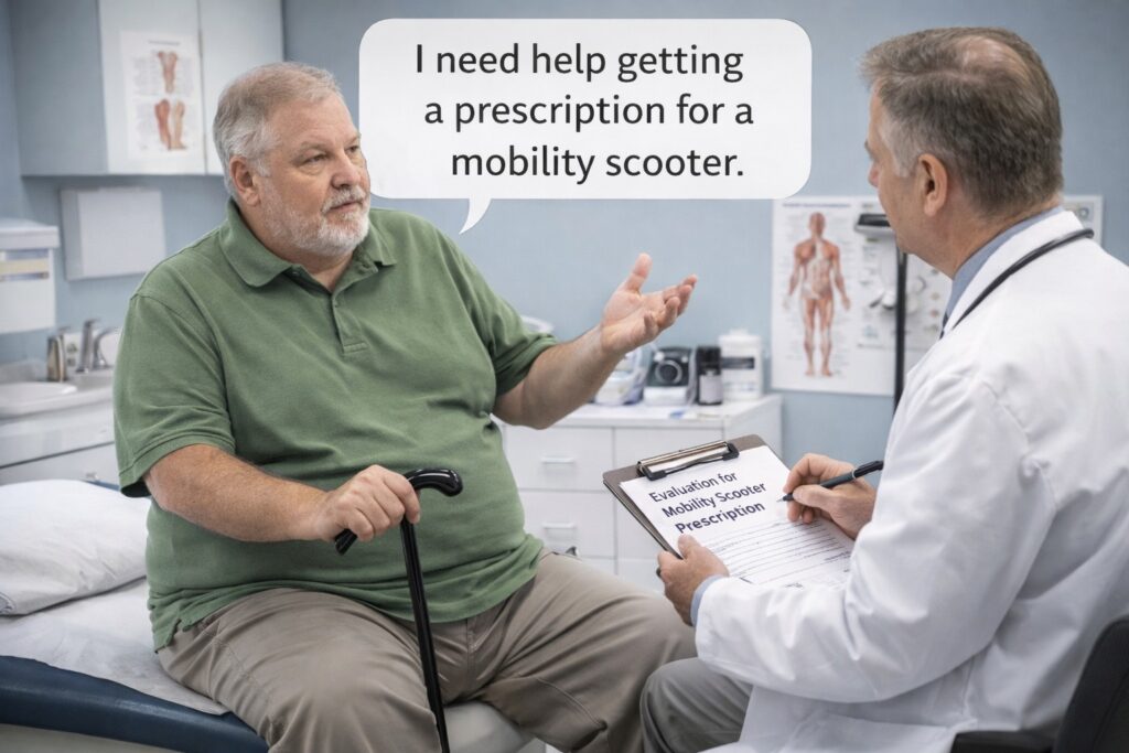 applying for a mobility scooter through insurance