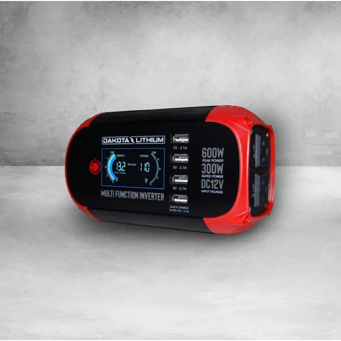 Dakota Lithium Multi Function 300W Power Inverter DC 12V TO 110V AC Converter