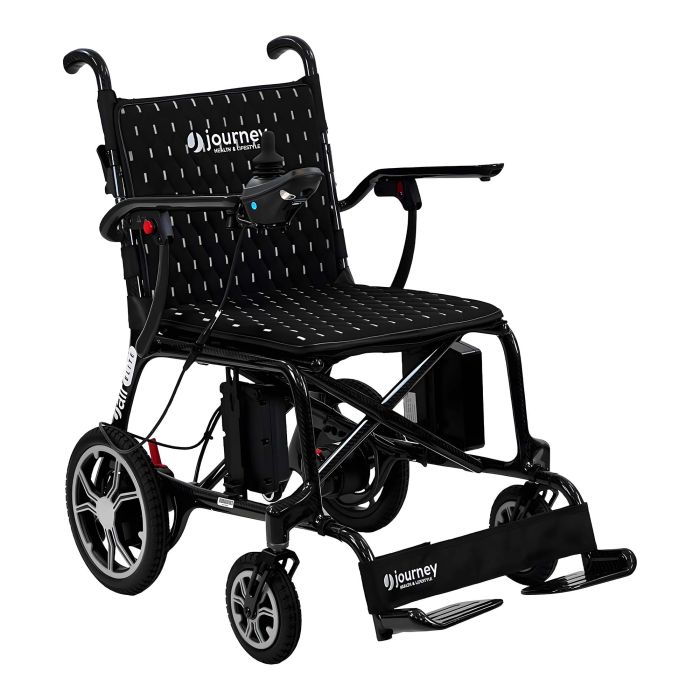 Journey Air Elite Lightweight Folding Power Chair Black