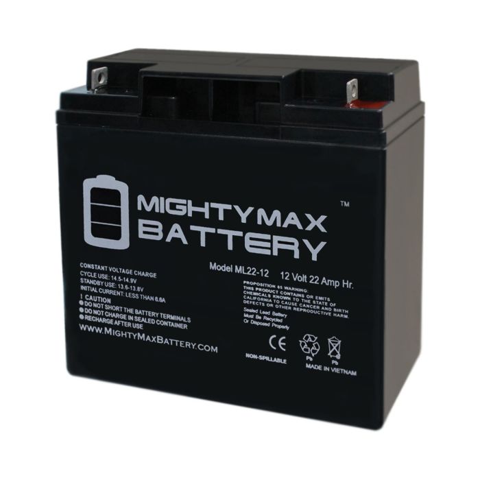 12 V 22 AH (Half U-1) Sealed Lead Acid (Pair) - Tax Free & Free