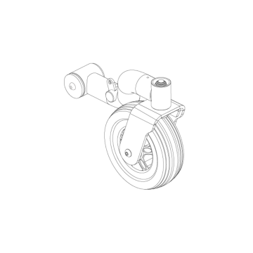 Pride Jazzy 614 HD Front Right Caster Arm Assembly w/ Wheel
