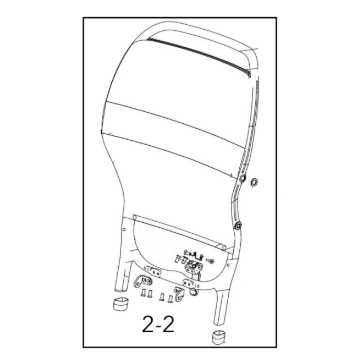 Golden Cricket Folding Power Chair (GP302) Back Frame Assembly