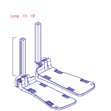 Quantum Powerchairs 5 x 11" 13-19 Length Footplate Assembly