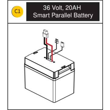 Pride Baja Bandit 36V 20AH Lithium Battery