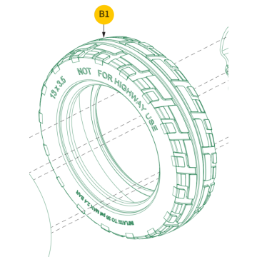 Pride Pursuit 2 (SC1732) Rear Pneumatic Tire