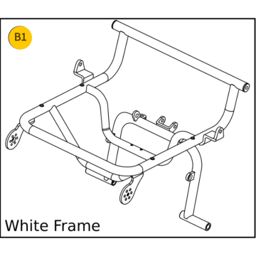Jazzy Carbon Lower Main Frame (White)