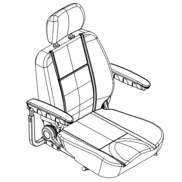 Pride Baja Wrangler 2 20"x18-20" High Back Captain Seat