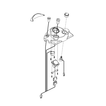 Pride Go-Go Elite Traveller 3 & 4 Wheel (SC40/SC44E) Top Console Assembly With Red Shroud