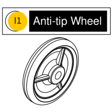 Pride Jazzy Ultra Light Anti-Tip Wheels (Set of 2)