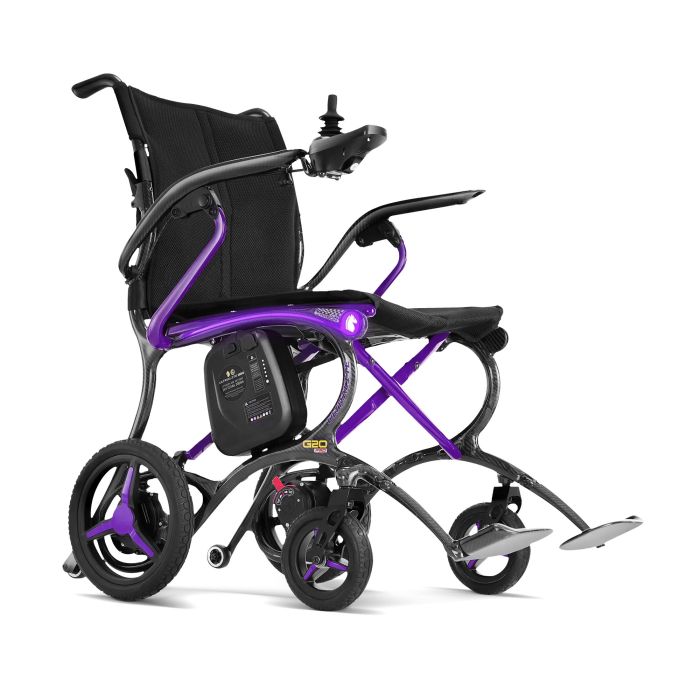 Forcemech Ultralite G20 Pro Power Wheelchair Purple Right View