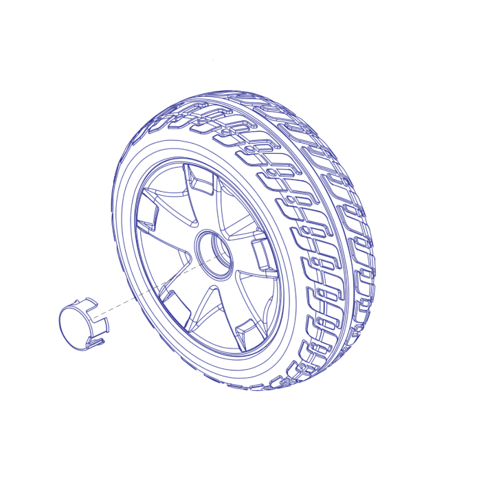 Pride VA Victory 10 (S610V/S710V) Rear Wheel Assembly - Tax-Free