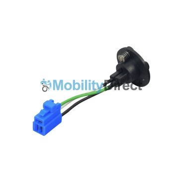 Shoprider 3 Pin Blue Connector Charger Port Assembly 