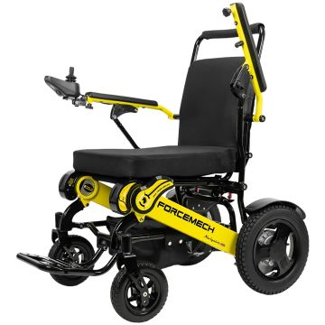 Forcemech Navigator PRO Power Wheelchair Yellow Armrest Flip Up