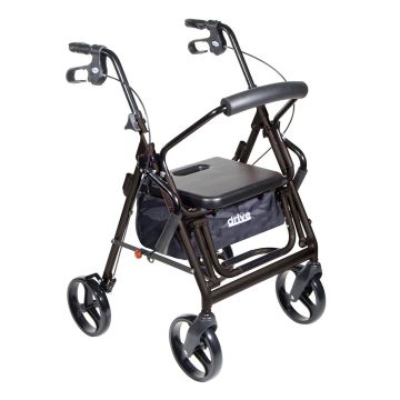 Duet RollatorTransport Chair, 8 Casters Black Beauty