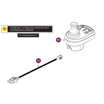 Pride Go Chair 2 GC3 Joystick Controller Assembly