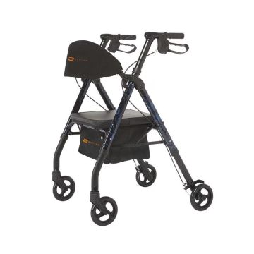 Rhythm Healthcare Royal Universal - Aluminum 4 Wheel Rollator Left Beauty Laser Blue