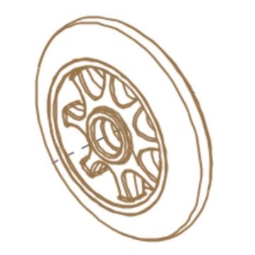 Pride Jazzy Select & Elite ES Anti-Tip Wheels (Set of 2)