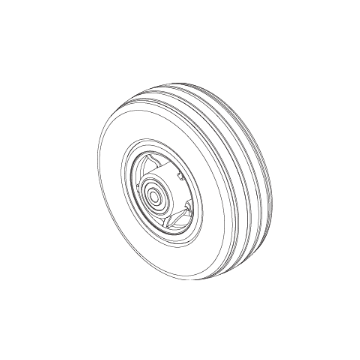 Pride Jazzy Elite 14 & Elite HD 6"x2" Caster Wheel Assembly