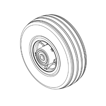 Pride Go Chair 2 Med 6"x2" Caster Wheel Assembly