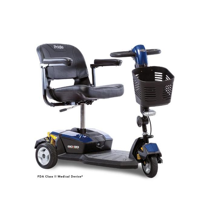 Pride Go-Go LX Mobility Scooter Sale 3 Wheel - Prices Tax-Free & Free Shipping