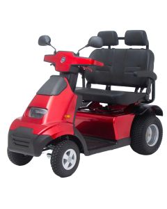 Afikim S4 Red Dual Seat with Golf Tires For Sale - No sales Tax & Free Shipping