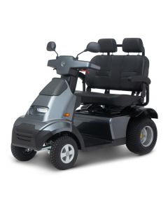 afiscooter s4 with golf tires and dual seat in dark gray