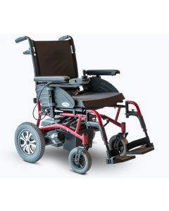 ew m47 folding electric wheelchair in red