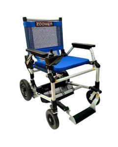 Journey Zoomer® Folding Power Chair One-Handed Control Blue Color for sale tax free & free shipping