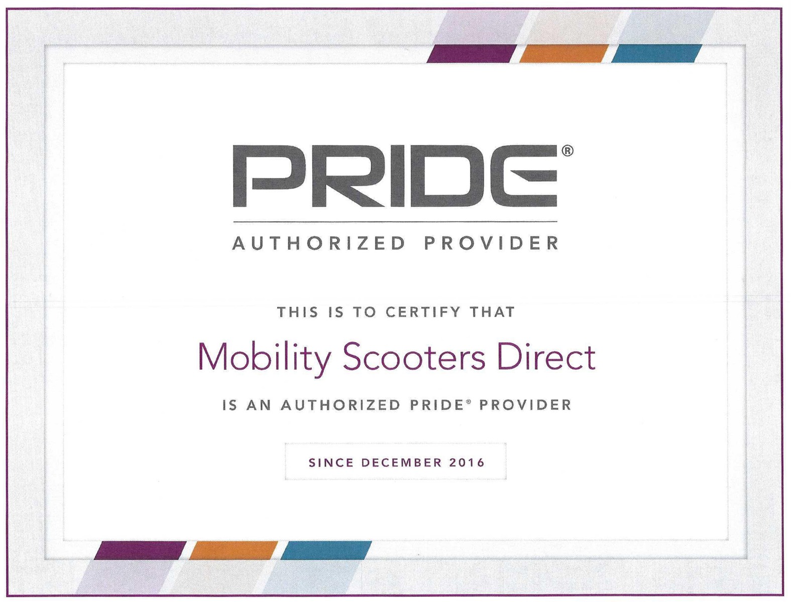 Pride Mobility Authorized Dealer